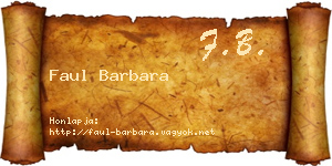 Faul Barbara névjegykártya