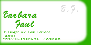 barbara faul business card